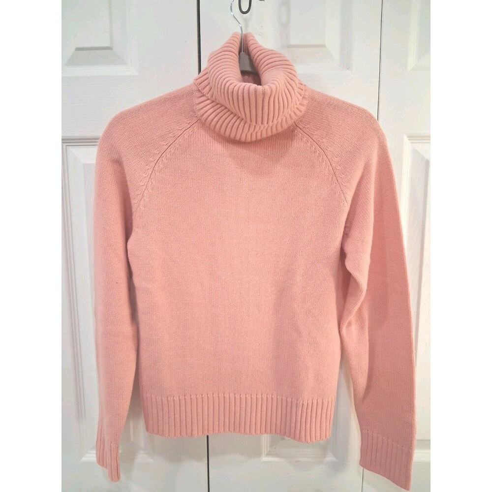 Mountain Lake Women Peach/Pastel Salmon TurtleNeck Sweater Minimalist Preppy S
